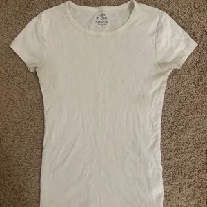 White Crewneck Short-Sleeve Tee